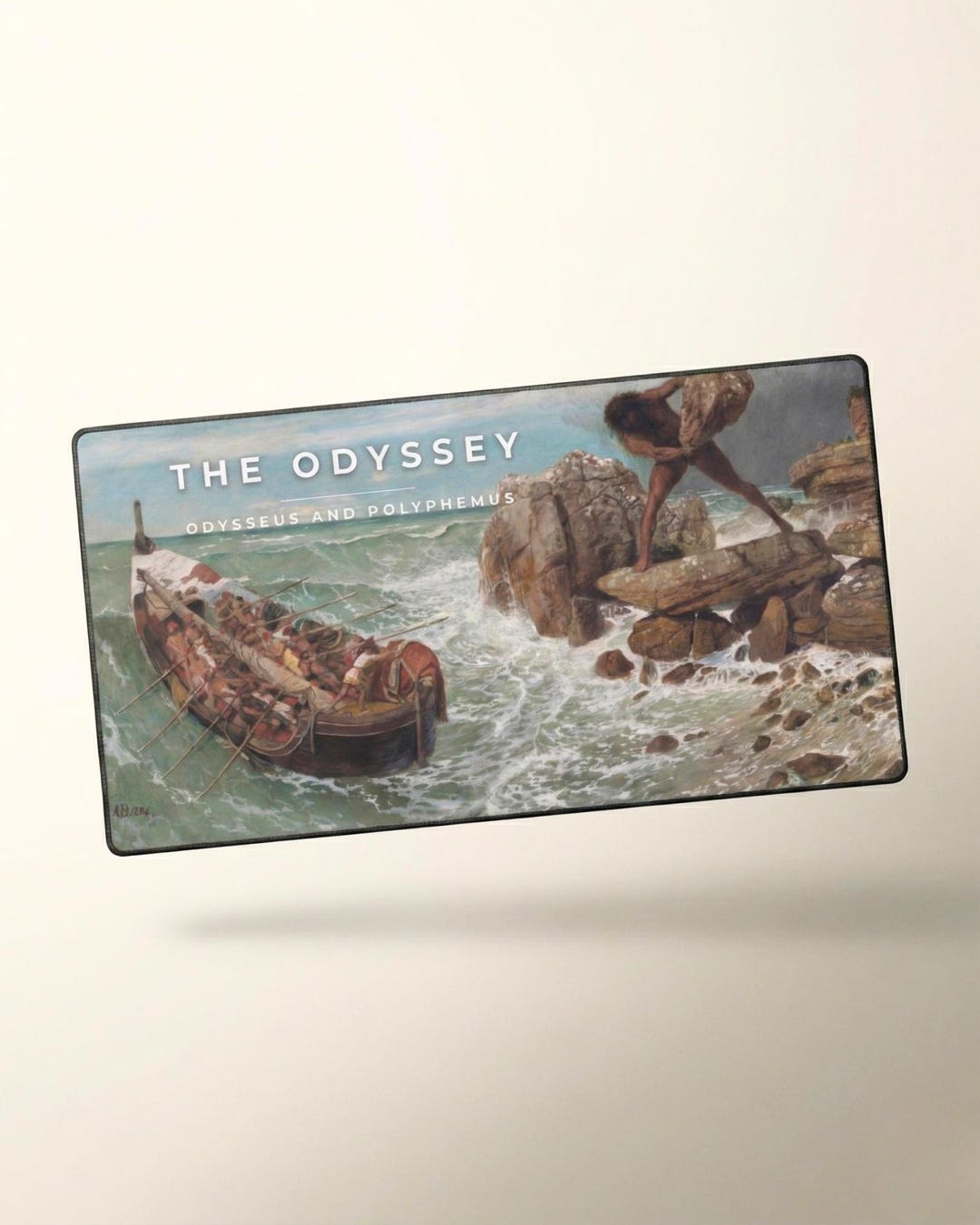 Odysseus and Polyphemus | the Odyssey Fine Art Desk Mat | Classical ...