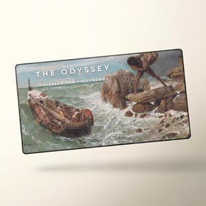 Odysseus and Polyphemus | The Odyssey Fine Art Desk Mat | Classical Mythology