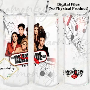 Soy Rebelde Tour rbd Themed  |Skinny Tumbler 20 oz Sublimation Wrap | PNG Digital File | INSTANT DOWNLOAD