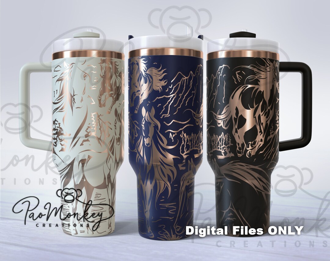 Horse Lover Themed | Laser Engraving Tumbler Wrap | SVG | Digital File ...