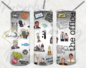The Office Dunder Mifflin Straight Skinny Tumbler 20 oz Sublimation Wrap | PNG Digitale Datei | SOFORT DOWNLOAD