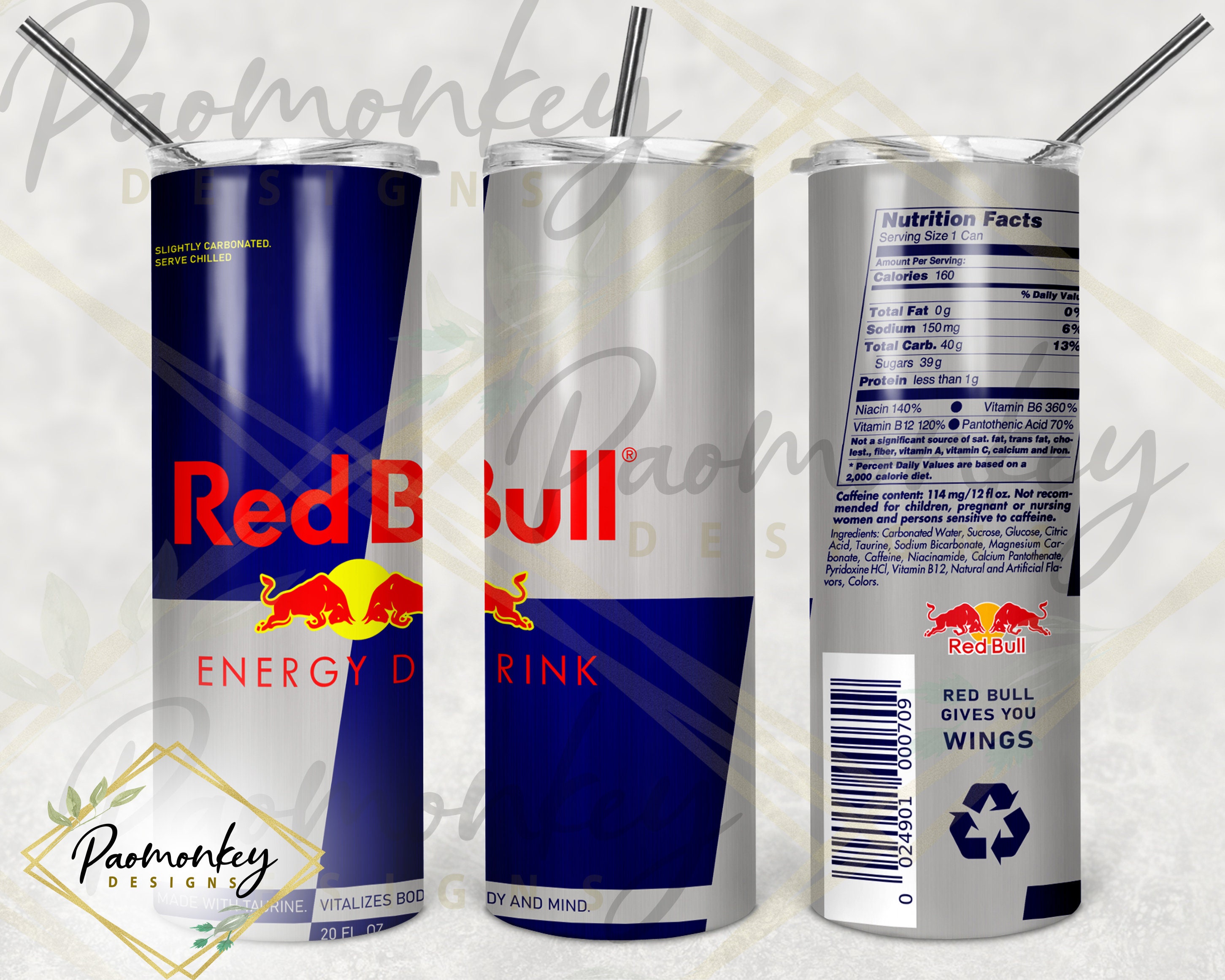 Red Bull Tumbler Etsy