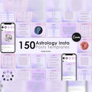 Astrology Social Media Posts, Astrology Instagram Posts Templates, Mystic Social Media Templates, Spiritual Instagram Posts