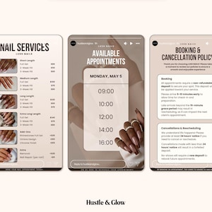 Nail Technician Acuity Scheduling Templates, Neutral Acuity Website, Nail Tech Booking website