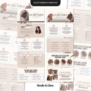 Nail Tech Template Bundle | Nail Acuity Website Template, Nail Instagram Story Templates, Nail Price List, Nail Flyers, Nail Business Card, Nail Story Highlight Covers