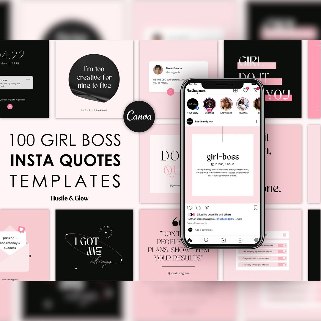 100 Girl Boss Instagram Quotes Templates, Girl Boss Inspirational ...
