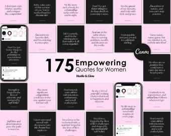 Empowering Quotes for Women | Editable Canva Inspirational & Motivational Templates