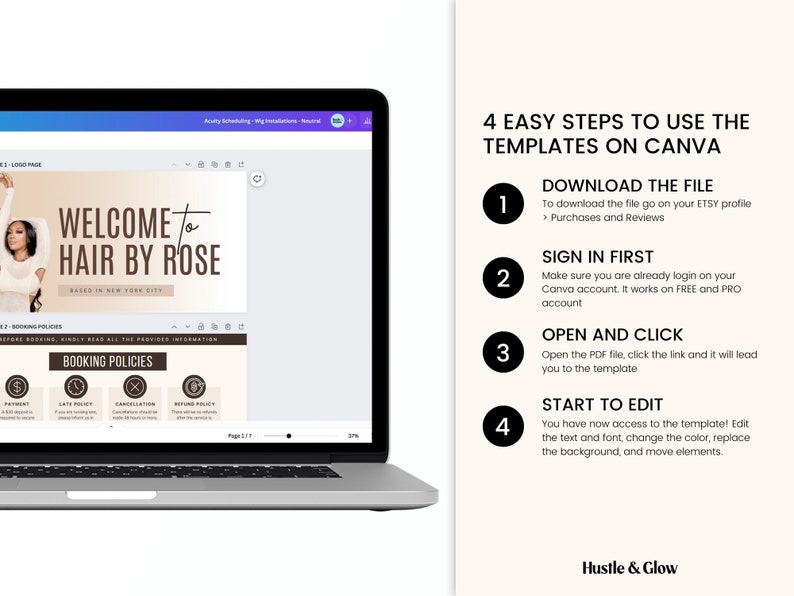 Acuity Scheduling Template for Wig Install, Hairstylist Acuity Website, DIY Acuity Website, Hair Template