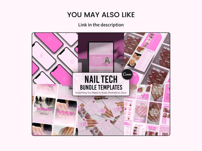 Nail Tech Template Bundle | Acuity Website, Instagram Story, Business Card, Price List & Flyers image 12