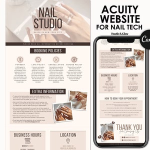 Acuity Scheduling Template for Nail Tech, Nail Tech Acuity Website, DIY Acuity Website, Nail Tech Template