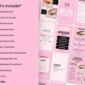 Microblading Instagram Posts | Matching Canva Stories & Story Covers - Etsy