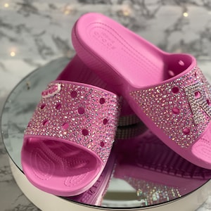 Custom Rhinestone Crocs, Blinged out Crocs, Customized Crocs, Crocs Jibbets, Crocs, Crocs Sandals