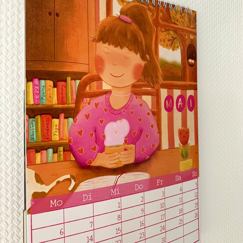 Kalender 2024, Wandkalender 2024, Kalender 2024 Liebevoll Illustriert