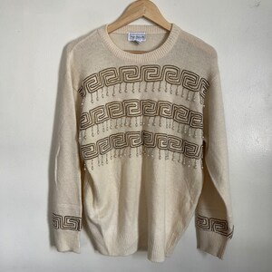 Donna Emanuelle Creme Perlen Pullover Pullover M