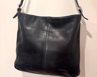Coach Vintage Black Large Shoulder Bag - Etsy