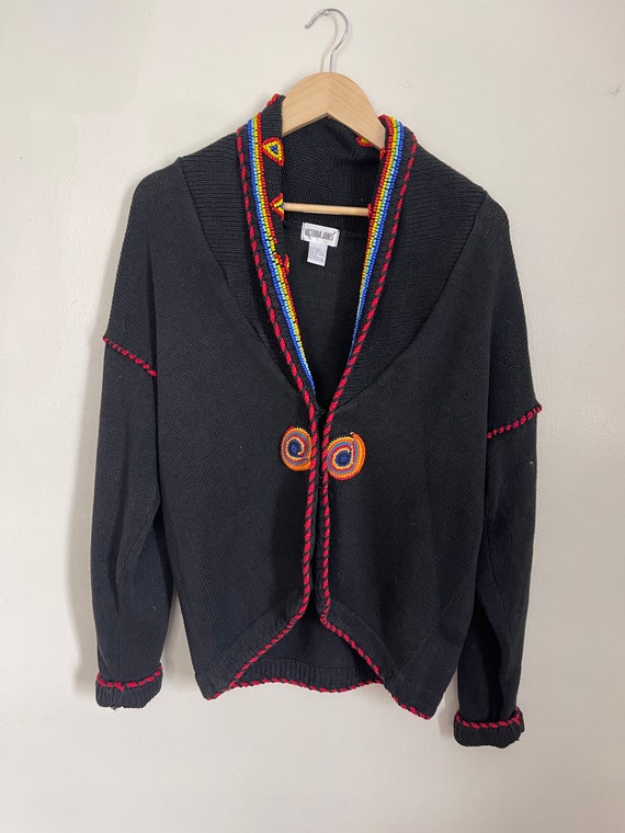 Victoria Jones Beaded & Embroidered Cardigan Medi… - image 1