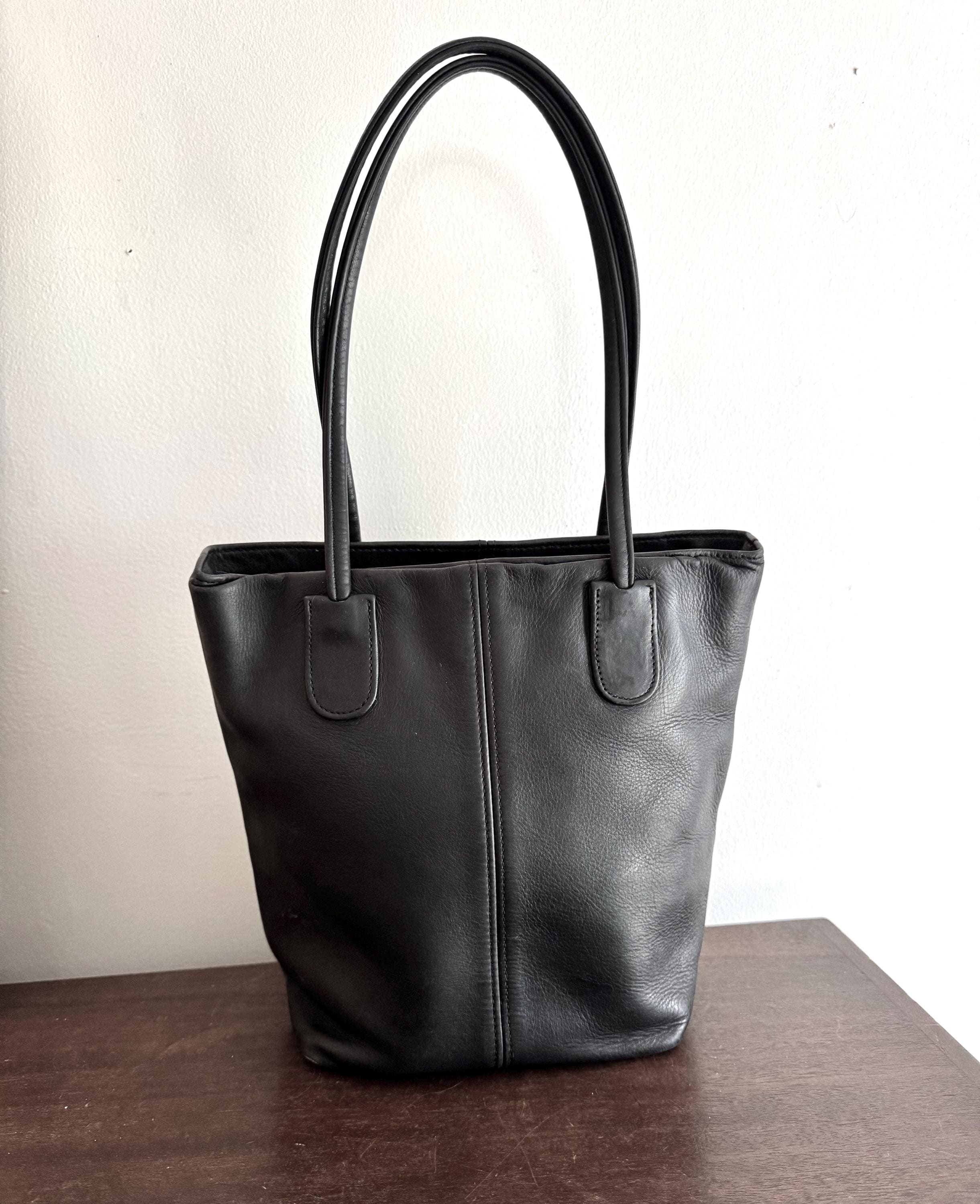 Vintage Coach Black Leather Lunch Tote 7304 | Made in USA | 1996