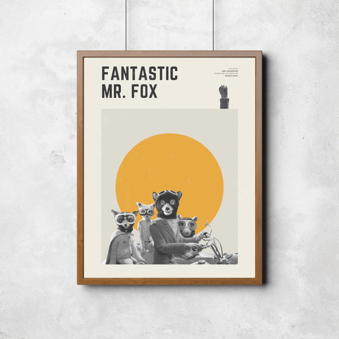 ファンタスティック Mr.FOX 映画ポスター – レトロミニマリストアート