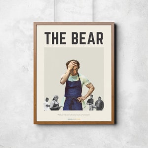 The Bear - Vintage, Modern, Minimalist Movie Poster - Art Print Download