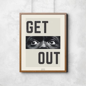 Get Out - Retro, Vintage, Moderne, Minimalistische Filmposter - Art Print Download
