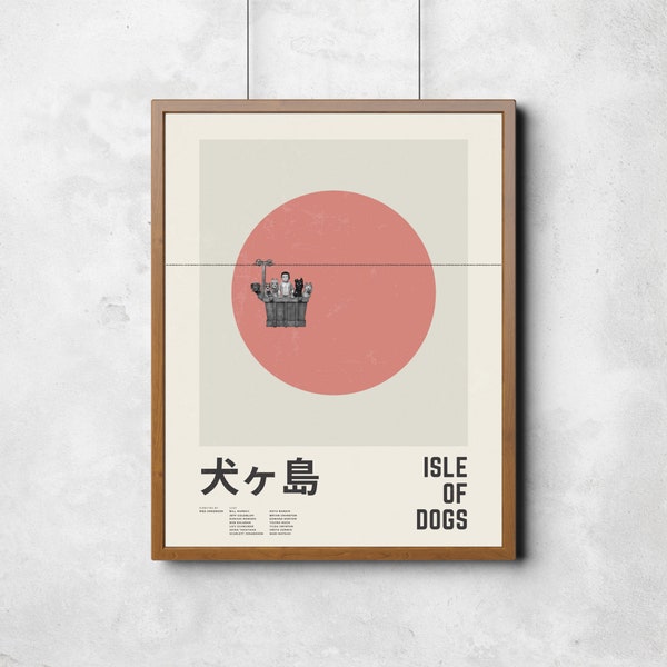 Isle Of Dogs - Retro, Vintage, Modern, Minimalist Movie Poster - Art Print Download