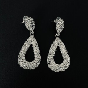 African Silver Nugget Earrings