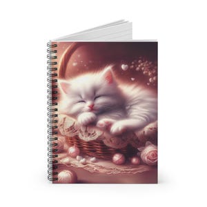 Spiral Notebook, Cat Lover Gifts, Cute Animal Stationery, Journal for Cat Lovers, Pet Owner, Cat Mom Gifts, Back To School Notebooks