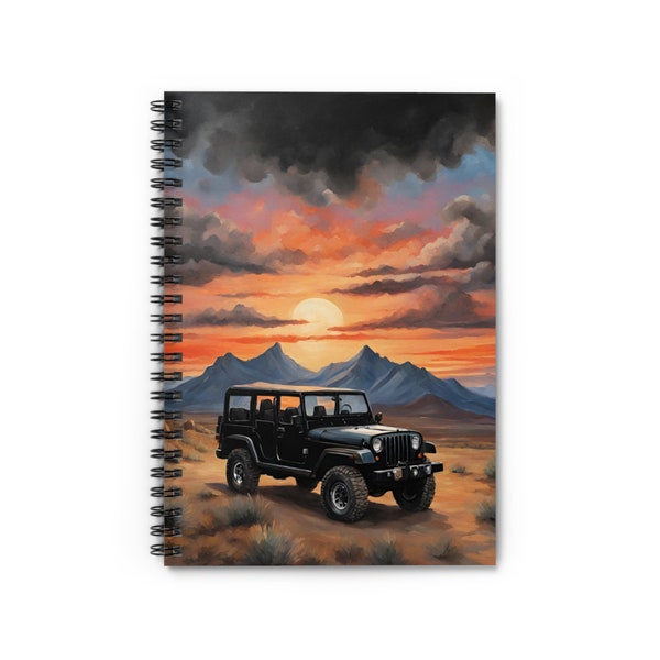 Jeep Spiral Notebook, Ruled Lined, Dream Journal, Jeep Stationary,  Song Writing Journal, Jeep Lover Gift, Jeep Club Gift, Gift for Him