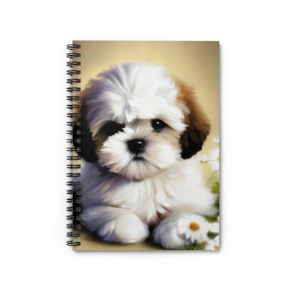 Shih Tzu Spiral Notebook, Ruled Lined, Dream Journal, Reading Journal, Diary, Dog Lover Stationary,  Shih Tzu Lover Gift, School Notes