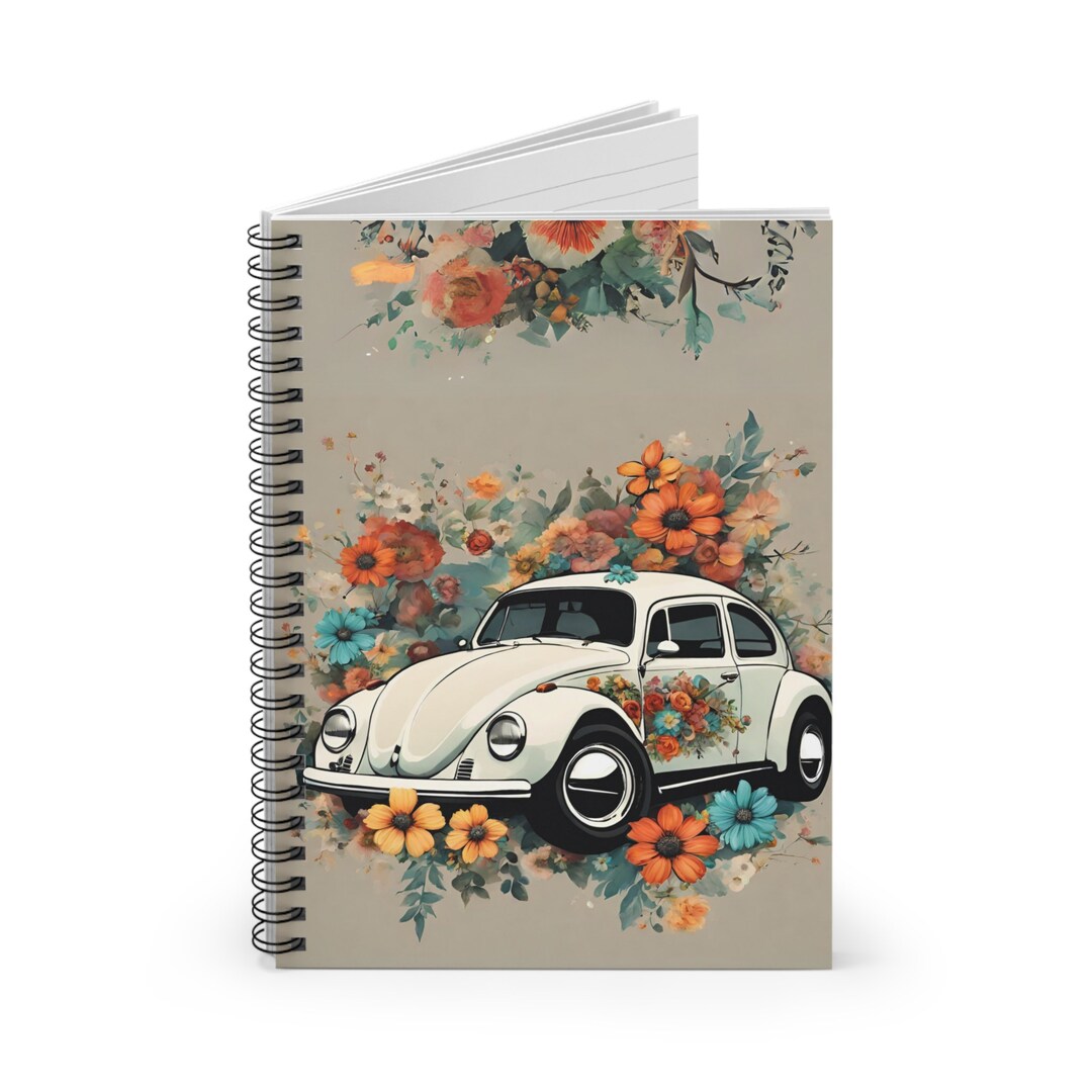 Vintage Beetle Car Notebook, Ruled Lined Pages, Dream Journal, Diary ...