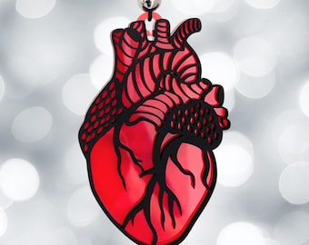 Anatomical Heart Acrylic Ornament