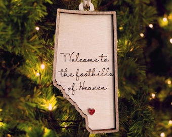Alberta Ornament - Fully Custom, Choose your text/location