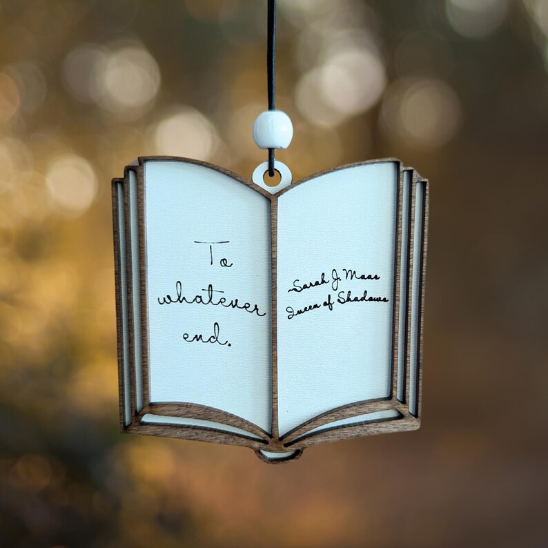 Open Book Ornament Book Club Gift Quotes From Books Etsy