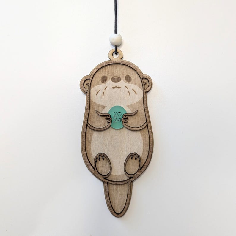 Sea Otter Christmas Ornament 2024 Optional Etsy