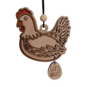 Weißt du was? HÜHNER HINTEN! - Huhn Weihnachtsverzierung