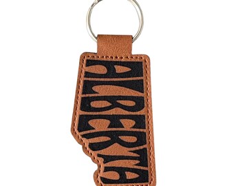 Alberta Typography Travel Souvenir Keychain