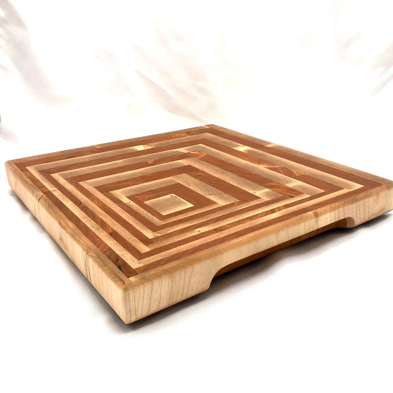End Grain Cutting Board Cherry and Maple Etsy