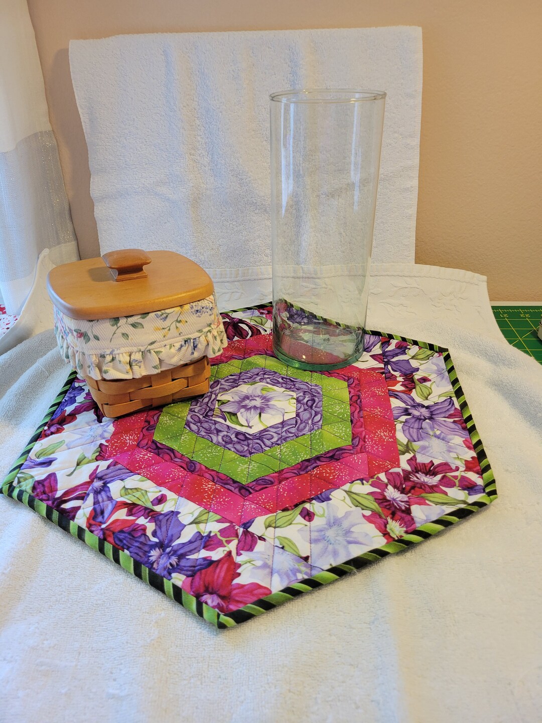 Quilted Hexagonal Table Mat - Etsy