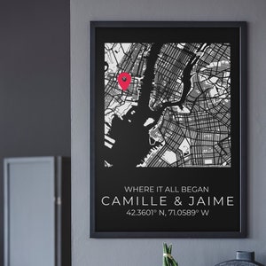 Custom Map Print, Custom City Map, , Travel Map Gift, Anniversary Gift , Any City Art, Personalized Print, DIGITAL DOWNLOAD