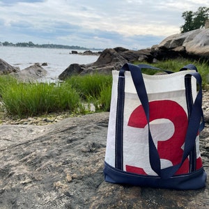 Medium Tall Sail Bag made by hand from recycled sails