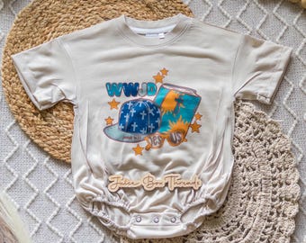WWJD Boy Bubble Romper Bodysuit, Boy's Christian Oversized Romper, John 16:22 Christian Kids Tee, Christian Baby Shower Gift, CPSC Compliant