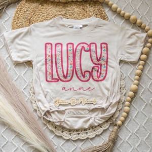 Summer Leopard Name Personalized Oversized Bubble Romper Bodysuit, Baby/Toddler/Kid Custom Baggy Romper, Pink Cheetah, CPSC Compliant immagine 16