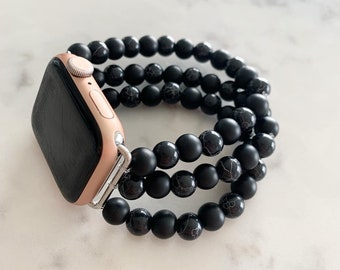 Volledig verduisterende V2 Apple, Fitbit Versa 1 2 & 3, Fitbit Sense, Samsung Galaxy horlogeband// Compatibel met alle Apple Watch-series