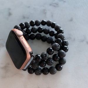 All blackout Apple, Fitbit Versa 1 2 & 3, Fitbit Sense, Samsung Galaxy watch band// Compatible with all Apple Watch series