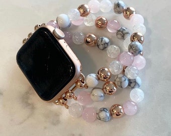 Gemstone Watch band compatible with Apple Series 1, 2, 3, 4, 5, 6, 7// Fitbit Versa 1, 2, 3 // Fitbit Sense // Samsung Galaxy & many others