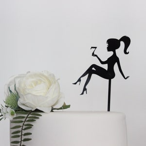 Personalized Silhouette Cake Topper: Custom Color Birthday Decor