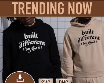 Diseñados diferentes por Dios (SVG PNG), diseño de ropa cristiana (descarga DTF)
