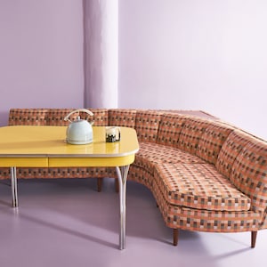 CUSTOM 1950’s 3 Piece Banquette with Corner Table