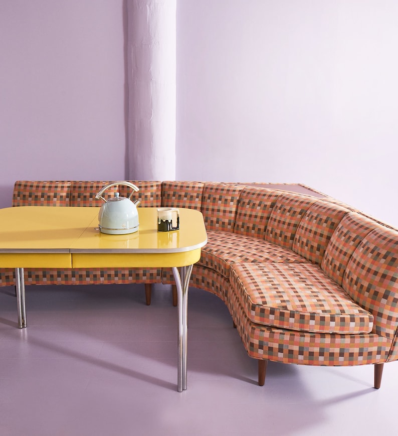 CUSTOM 1950’s 3 Piece Banquette With Corner Table - Etsy