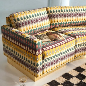 CUSTOM 1970’s Milo Baughman Style Curved 3 Piece Sectional- Fully Rehabbed